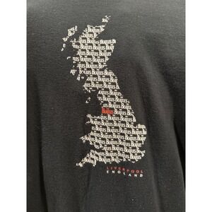 The Beatles Liverpool England Map Graphic T-Shirt Mens XL Black 2018 Apple Corp